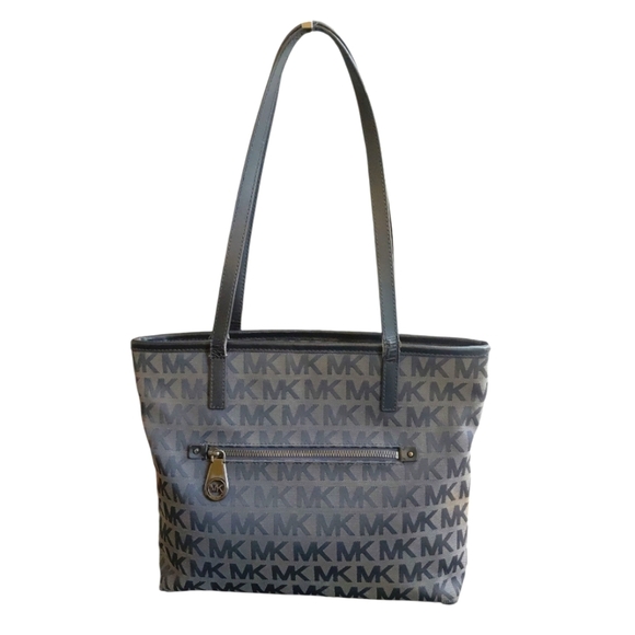 Michael Kors Blue Signature Logo Shoulder Bag Tote - Picture 1 of 12